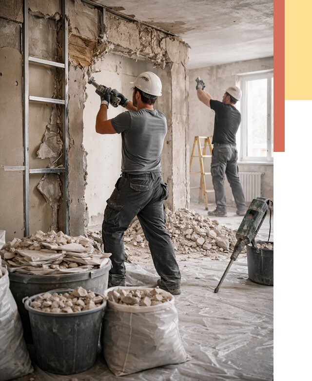 Демонтажные работы в Таганроге от 2749 руб. — услуги и цена под ключ | ОТДЕЛОЧНИК-Тгн