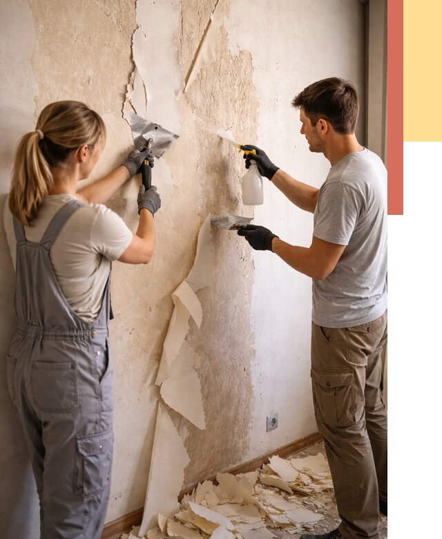 Снятие старых обоев в Таганроге от 5345 руб. под ключ недорого | ОТДЕЛОЧНИК-Тгн