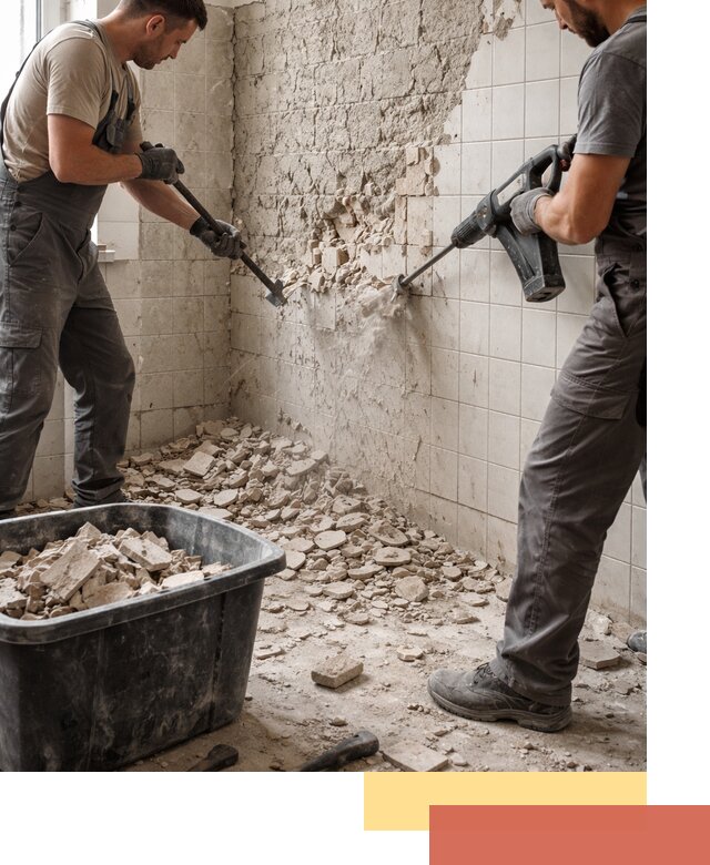 Демонтаж плитки со стен в Таганроге быстро и аккуратно