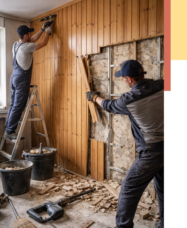 Демонтаж вагонки со стен в Таганроге от 1476 руб. — снятие, удаление, срочно | ОТДЕЛОЧНИК-Тгн