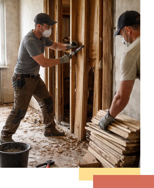 Демонтаж деревянных перегородок в Таганроге быстро и аккуратно