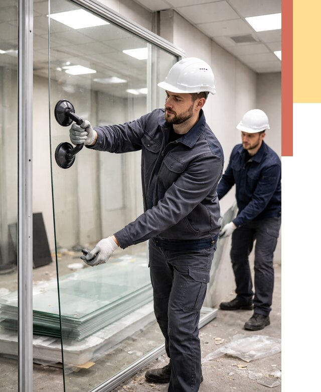 Демонтаж стеклянных перегородок в Таганроге от 3258 руб. — быстро и недорого | ОТДЕЛОЧНИК-Тгн