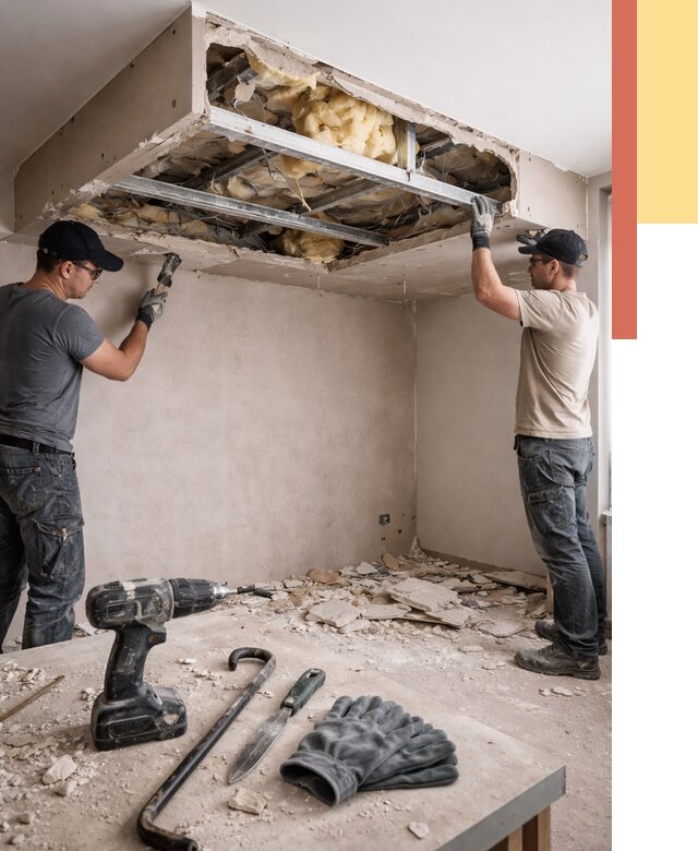 Демонтаж короба из гипсокартона в Таганроге от 1548 руб. — быстро и недорого | ОТДЕЛОЧНИК-Тгн