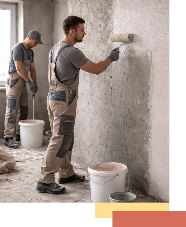 Нанесение бетоноконтакта на стены в Таганроге для последующей отделки