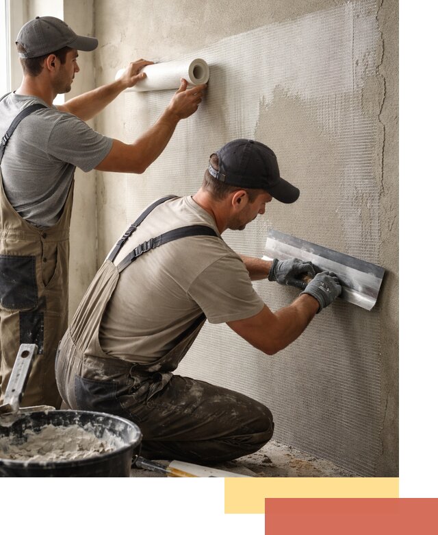 Армирование стен стеклосеткой в Таганроге для прочной отделки