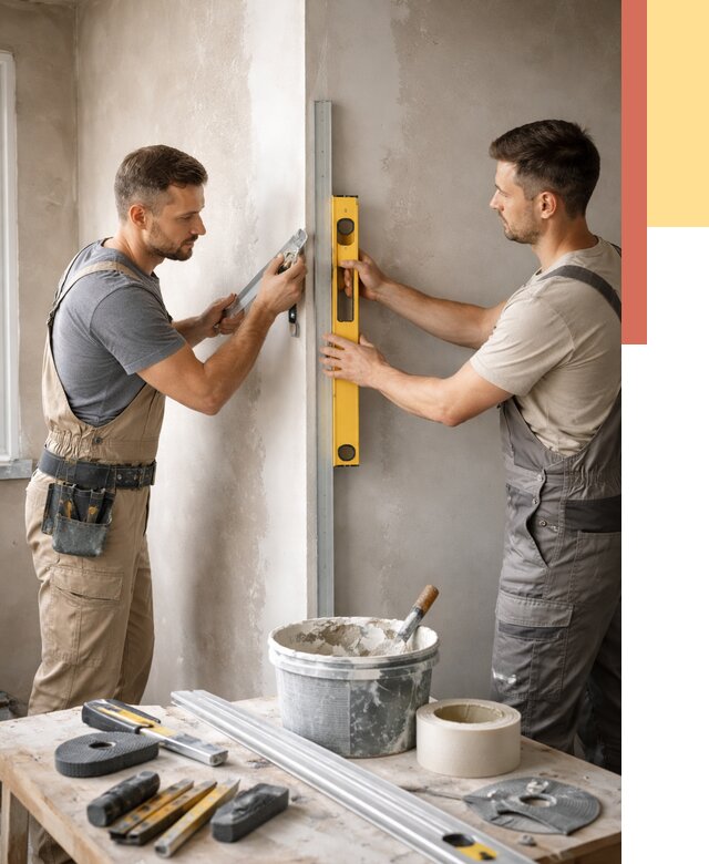 Выведение углов стен в Таганроге от 1883 руб. быстро и недорого | ОТДЕЛОЧНИК-Тгн