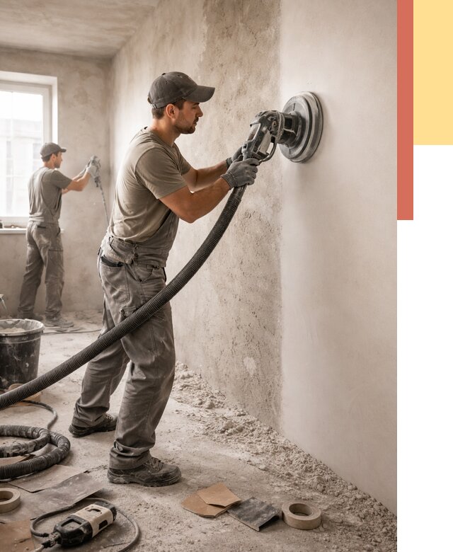 Шлифовка стен в Таганроге от 1222 руб/м2 — быстро и недорого | ОТДЕЛОЧНИК-Тгн