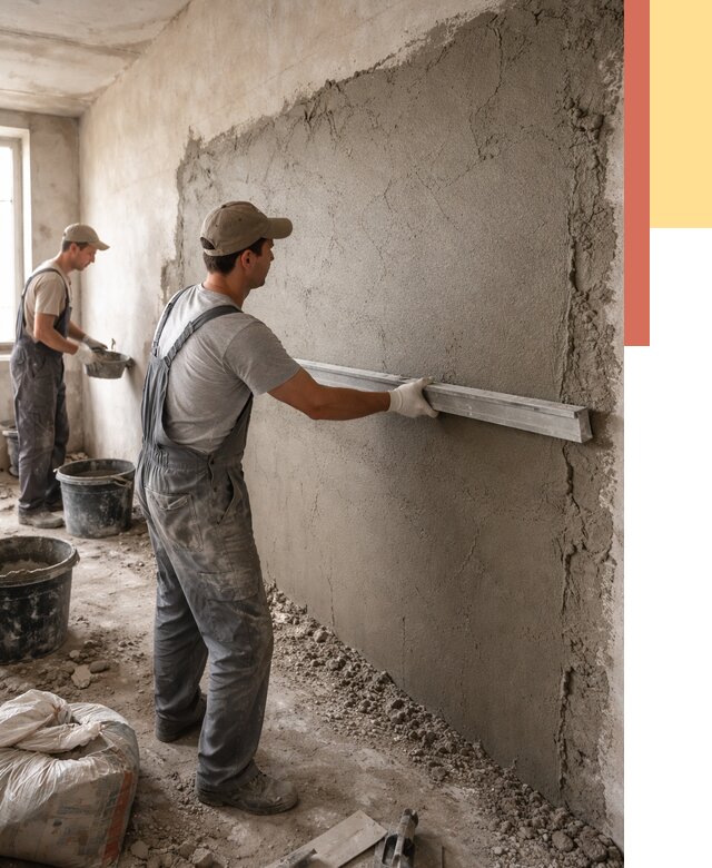 Цементная штукатурка стен в Таганроге от 4581 руб/м2 — быстро и недорого | ОТДЕЛОЧНИК-Тгн