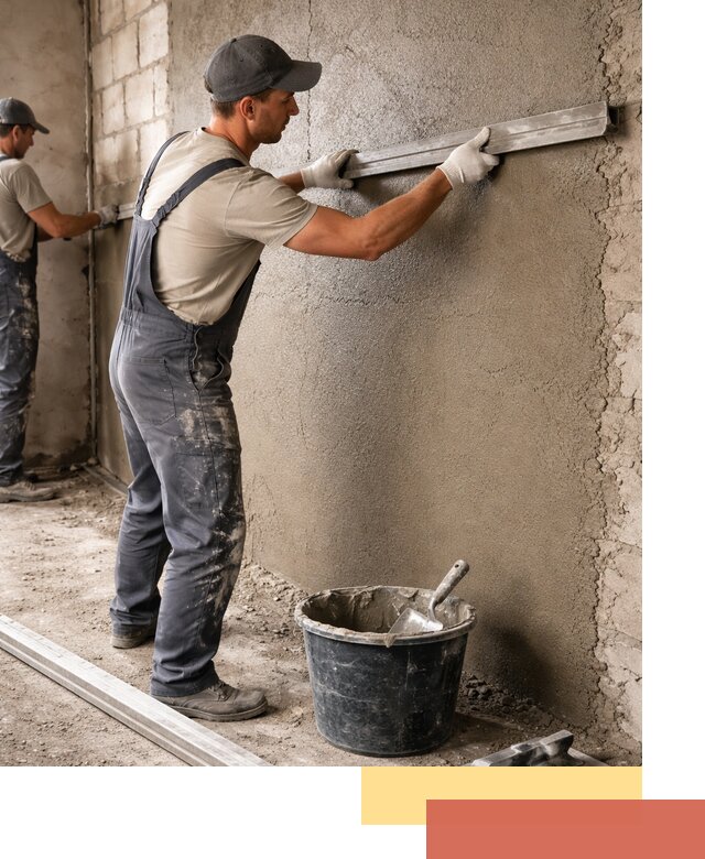 Штукатурка стен цементно-песчаная в Таганроге профессионально