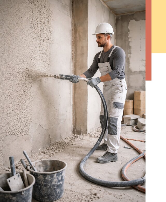 Машинная штукатурка стен в Таганроге под ключ от 6618 руб./м2 | ОТДЕЛОЧНИК-Тгн