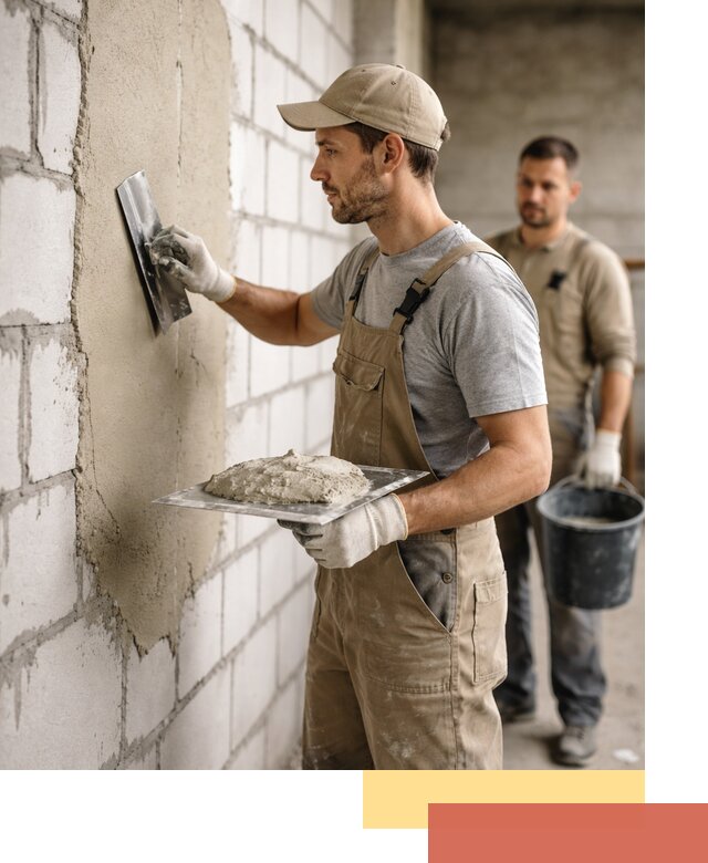 Штукатурка стен из газобетона в Таганроге под ключ