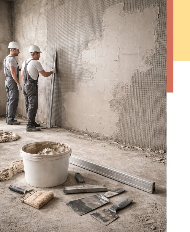 Штукатурка стен по сетке в Таганроге от 5600 руб./м2 — быстро и недорого | ОТДЕЛОЧНИК-Тгн