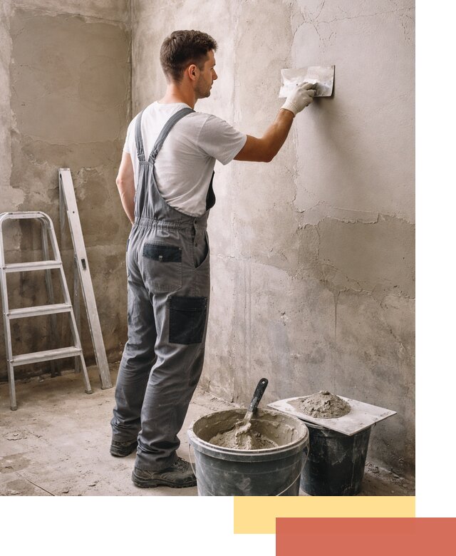 Штукатурка стен в ванной под ключ в Таганроге