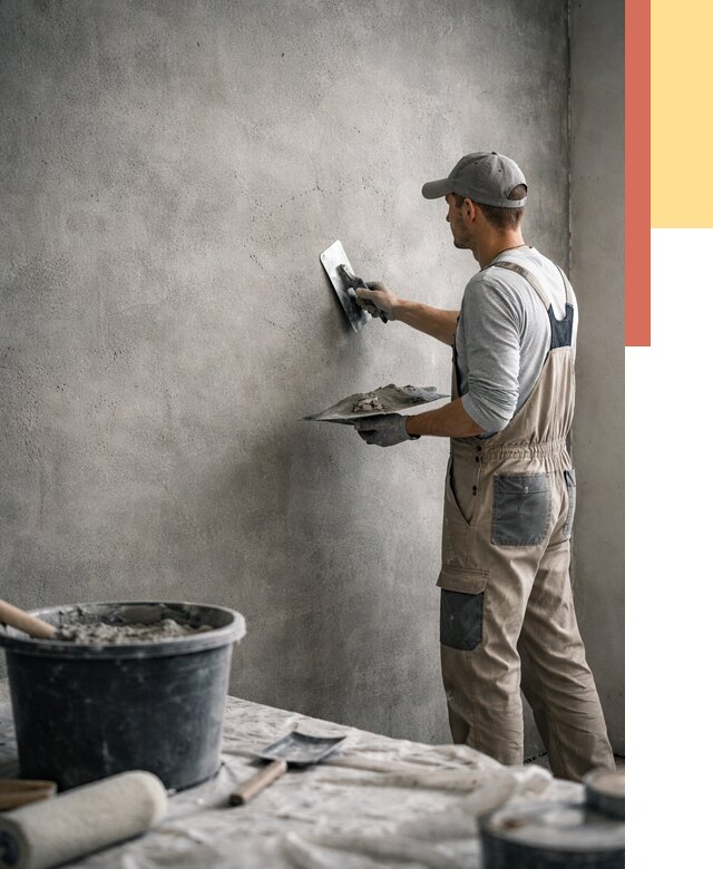 Декоративная штукатурка под бетон в Таганроге от 2545 руб./м² — нанесение под ключ | ОТДЕЛОЧНИК-Тгн