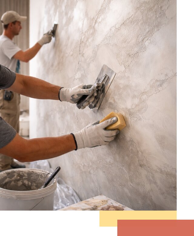 Декоративная штукатурка под мрамор в Таганроге для стен и потолков