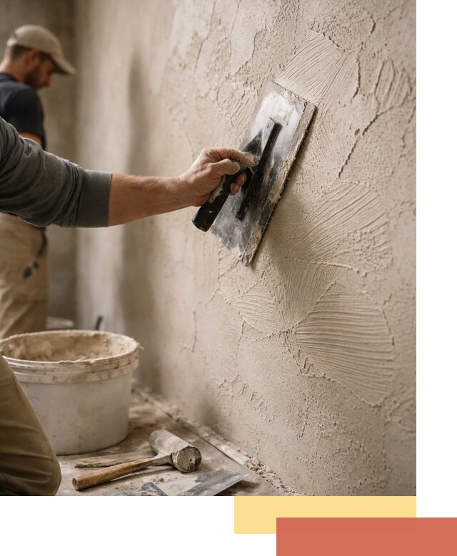 Фактурная штукатурка стен в Таганроге — монтаж, отделка, реставрация