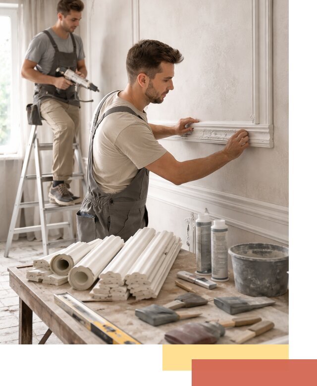 Монтаж лепнины на стены в Таганроге профессионально и качественно