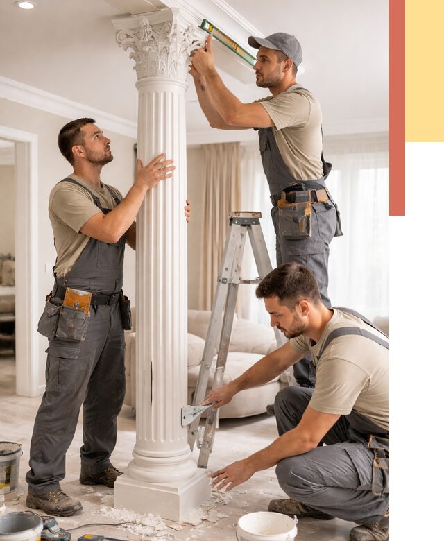 Установка декоративных колонн в Таганроге от 12217 руб. под ключ | ОТДЕЛОЧНИК-Тгн