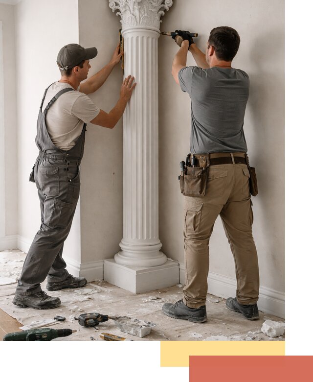 Установка декоративных колонн в Таганроге под ключ