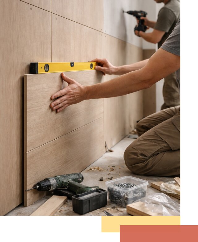 Профессиональный монтаж МДФ панелей на стены в Таганроге