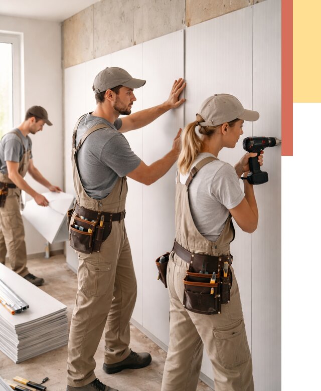 Монтаж ПВХ панелей на стены в Таганроге от 458 руб/м2 — быстро и недорого | ОТДЕЛОЧНИК-Тгн