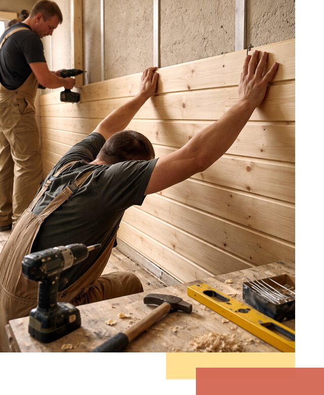 Монтаж деревянной вагонки на стены в Таганроге быстро и качественно