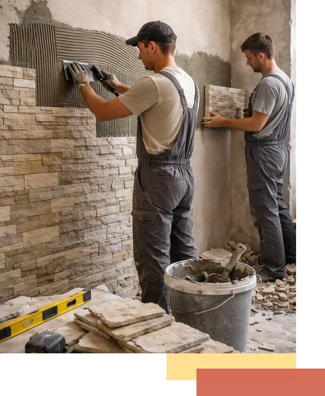 Монтаж искусственного камня в Таганроге — облицовка стен и фасадов