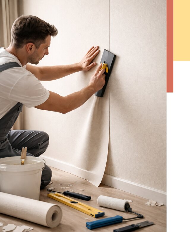 Поклейка виниловых обоев в Таганроге от 4581 руб. | Быстро и недорого — ОТДЕЛОЧНИК-Тгн