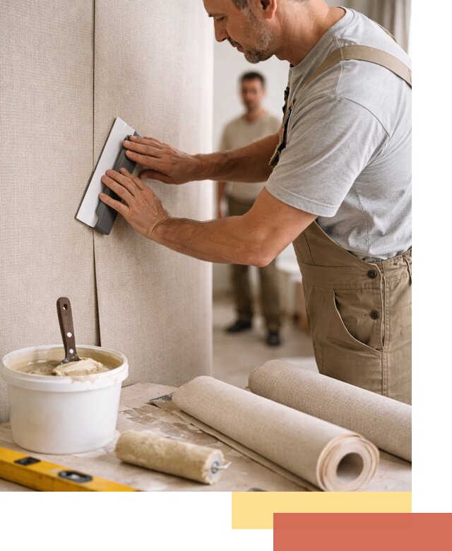 Поклейка текстильных обоев в Таганроге профессионально и аккуратно