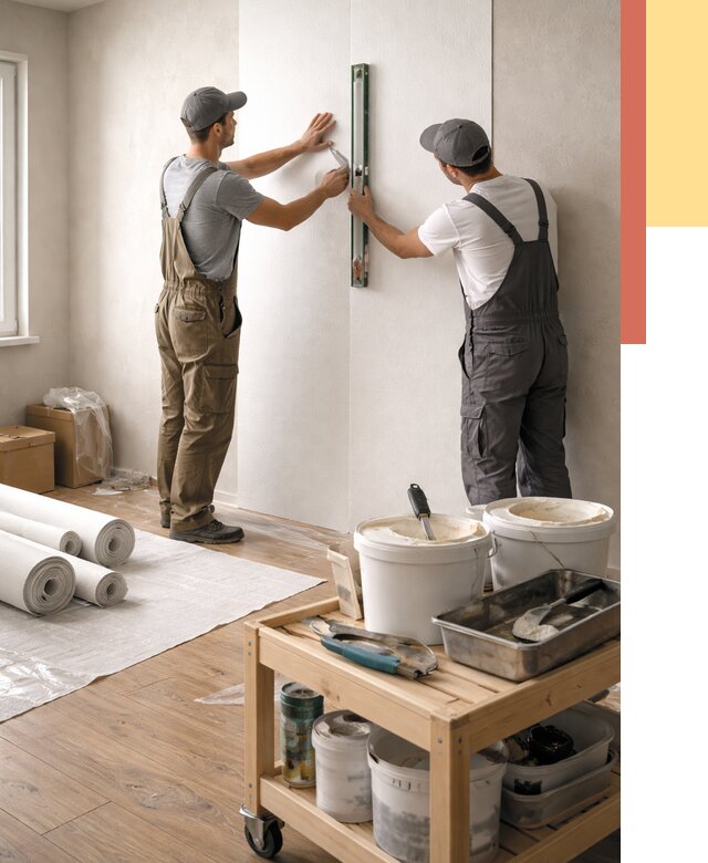 Поклейка стеклообоев в Таганроге от 6618 руб. за м2 — быстро и недорого | ОТДЕЛОЧНИК-Тгн