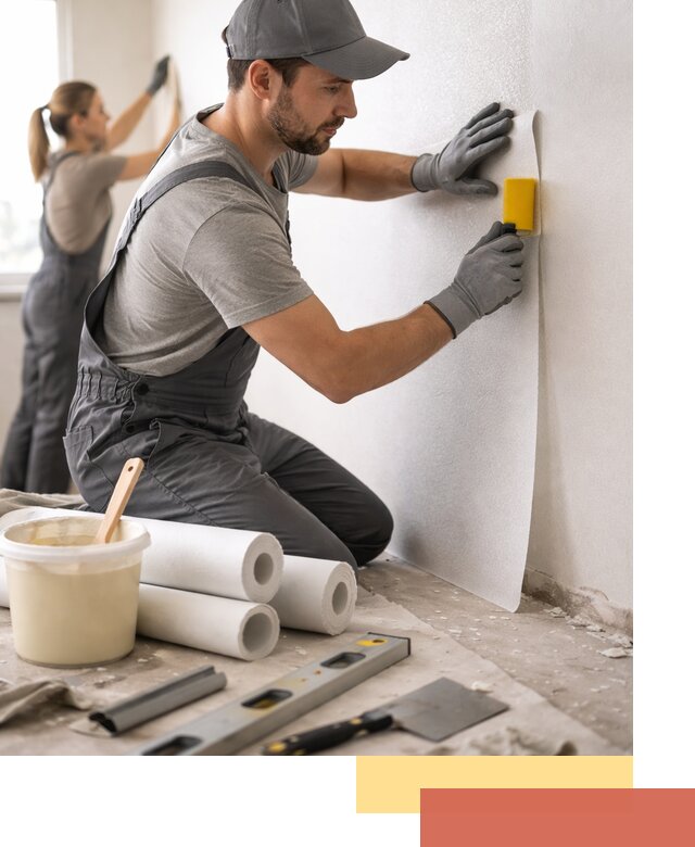 Поклейка стеклообоев профессионально в Таганроге