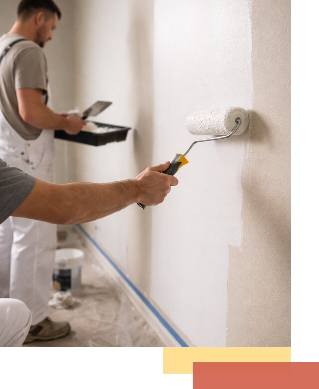 Покраска стен акриловой краской профессионально в Таганроге