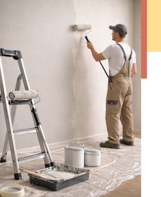 Покраска стен латексной краской в Таганроге от 4581 руб. за м2 | ОТДЕЛОЧНИК-Тгн