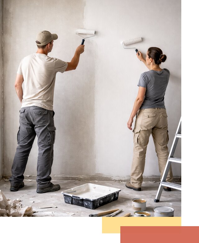 Окраска стен по стеклохолсту в Таганроге качественно и долговечно