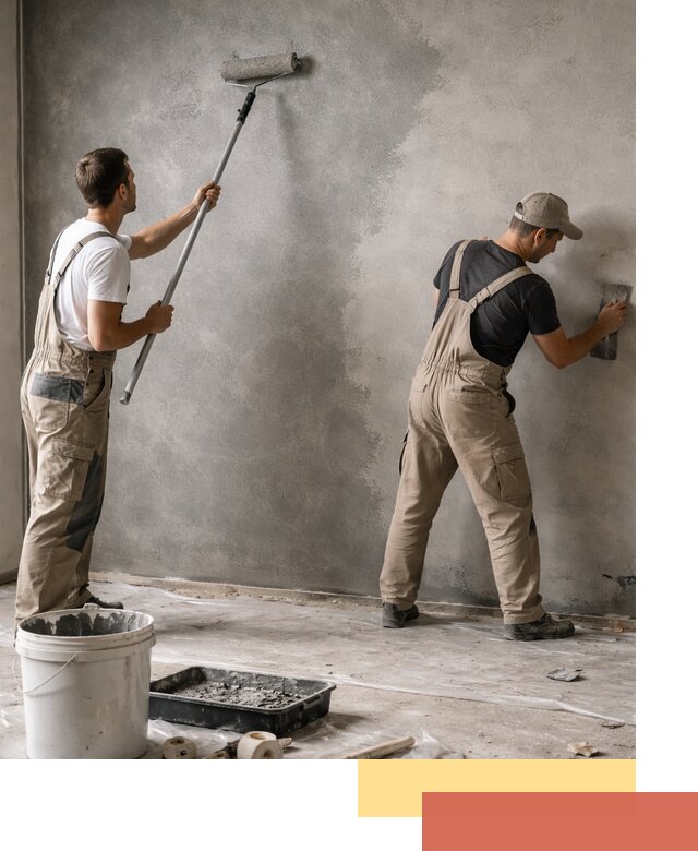 Покраска стен под бетон в Таганроге профессионально и недорого