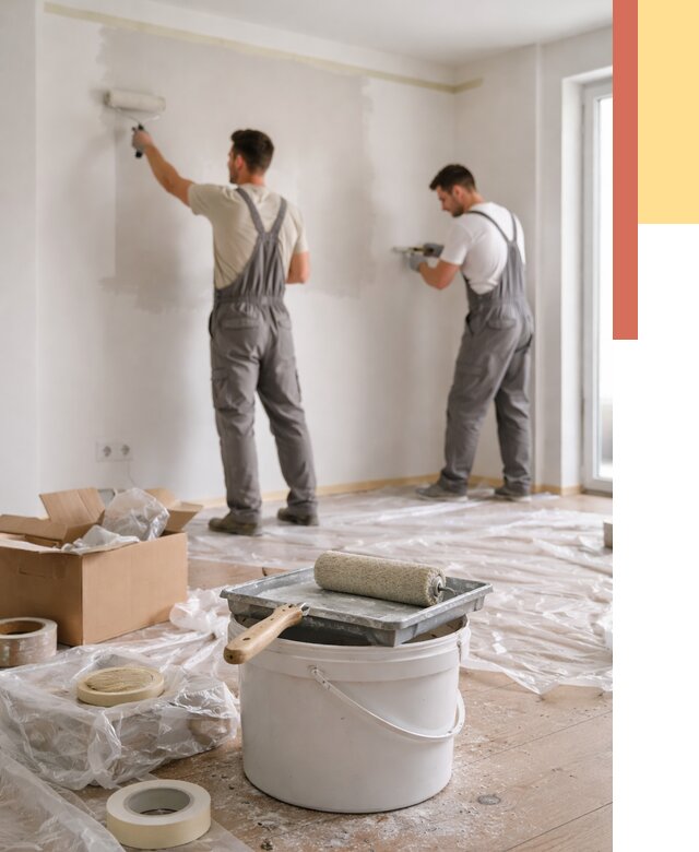 Покраска стен в квартире в Таганроге от 2545 руб/м2 — быстро и недорого | ОТДЕЛОЧНИК-Тгн