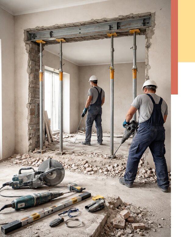 Прорезка проема в стене в Таганроге от 4581 руб. — быстро и недорого | ОТДЕЛОЧНИК-Тгн