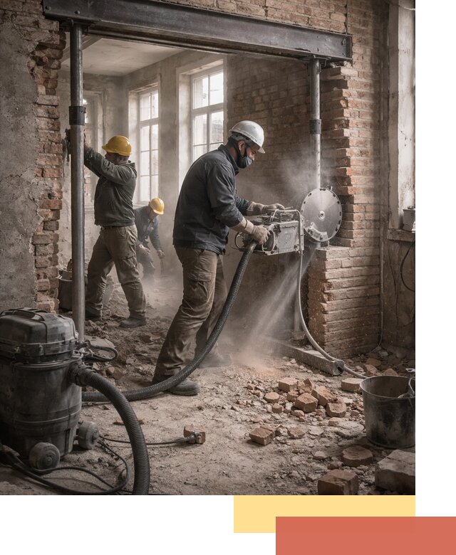 Прорезка проема в стене под дверной или оконный проем в Таганроге