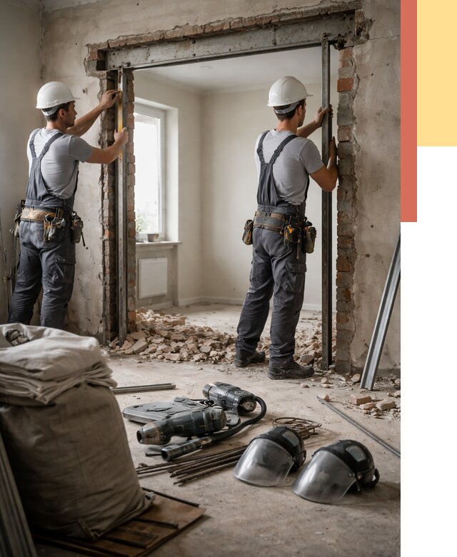 Расширение дверного проема в Таганроге от 12726 руб. под ключ | ОТДЕЛОЧНИК-Тгн