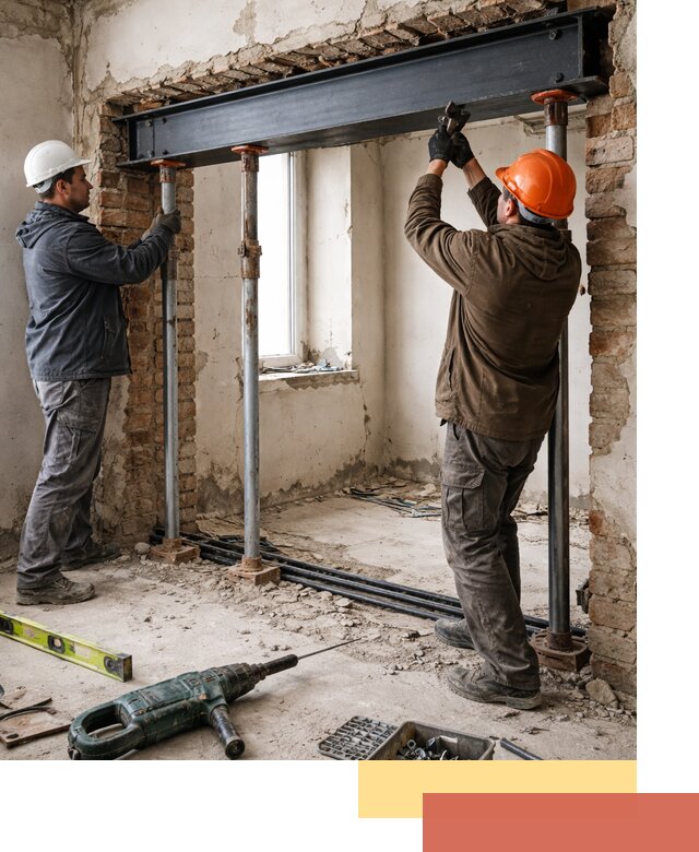 Усиление проема в стене в Таганроге для расширения и безопасности