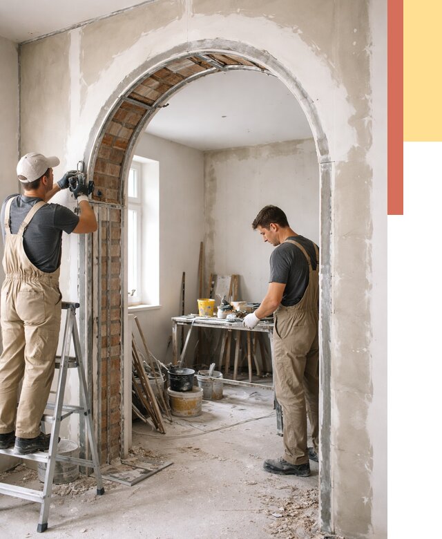 Устройство арочного проема в Таганроге от 9672 руб. под ключ — быстро и недорого | ОТДЕЛОЧНИК-Тгн