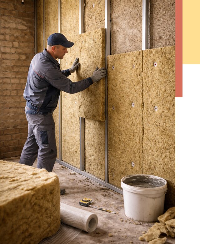 Утепление стен минватой в Таганроге от 1374 руб./м2 — недорого и быстро | ОТДЕЛОЧНИК-Тгн