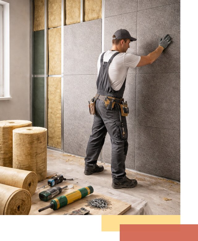 Профессиональная шумоизоляция стен в Таганроге для квартиры и офиса