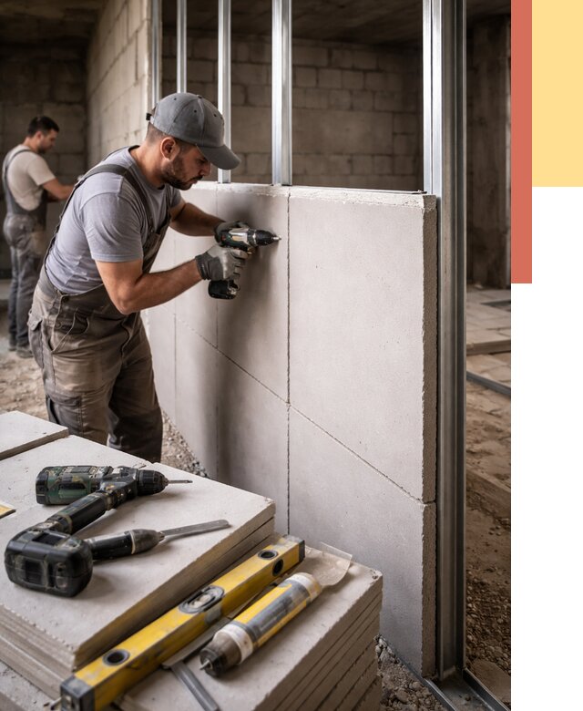 Кладка влагостойких перегородок ПГП в Таганроге от 1222 руб. под ключ | ОТДЕЛОЧНИК-Тгн