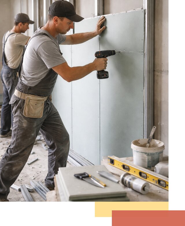 Кладка влагостойких перегородок ПГП в Таганроге