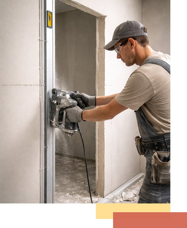 Устройство дверного проема в перегородке в Таганроге