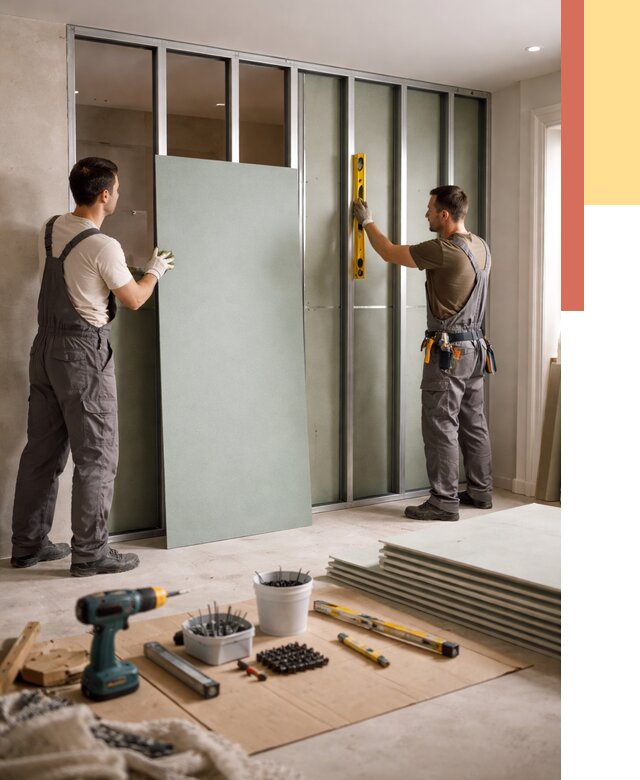 Перегородка из влагостойкого гипсокартона в Таганроге от 4887 руб. — монтаж под ключ | ОТДЕЛОЧНИК-Тгн