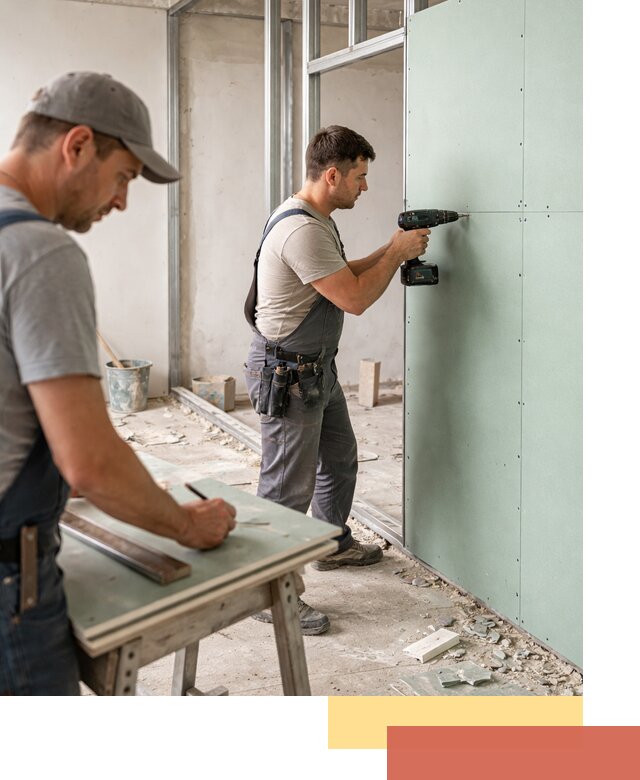 Перегородки из влагостойкого гипсокартона под ключ в Таганроге