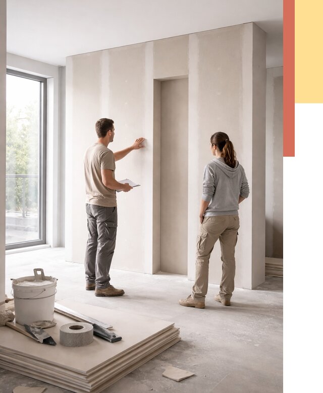 Зонирующая перегородка из гипсокартона в Таганроге от 2851 руб. под ключ | ОТДЕЛОЧНИК-Тгн