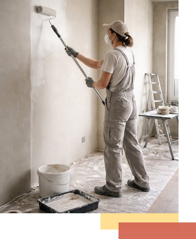 Покраска перегородок из гипсокартона в Таганроге качественно и недорого